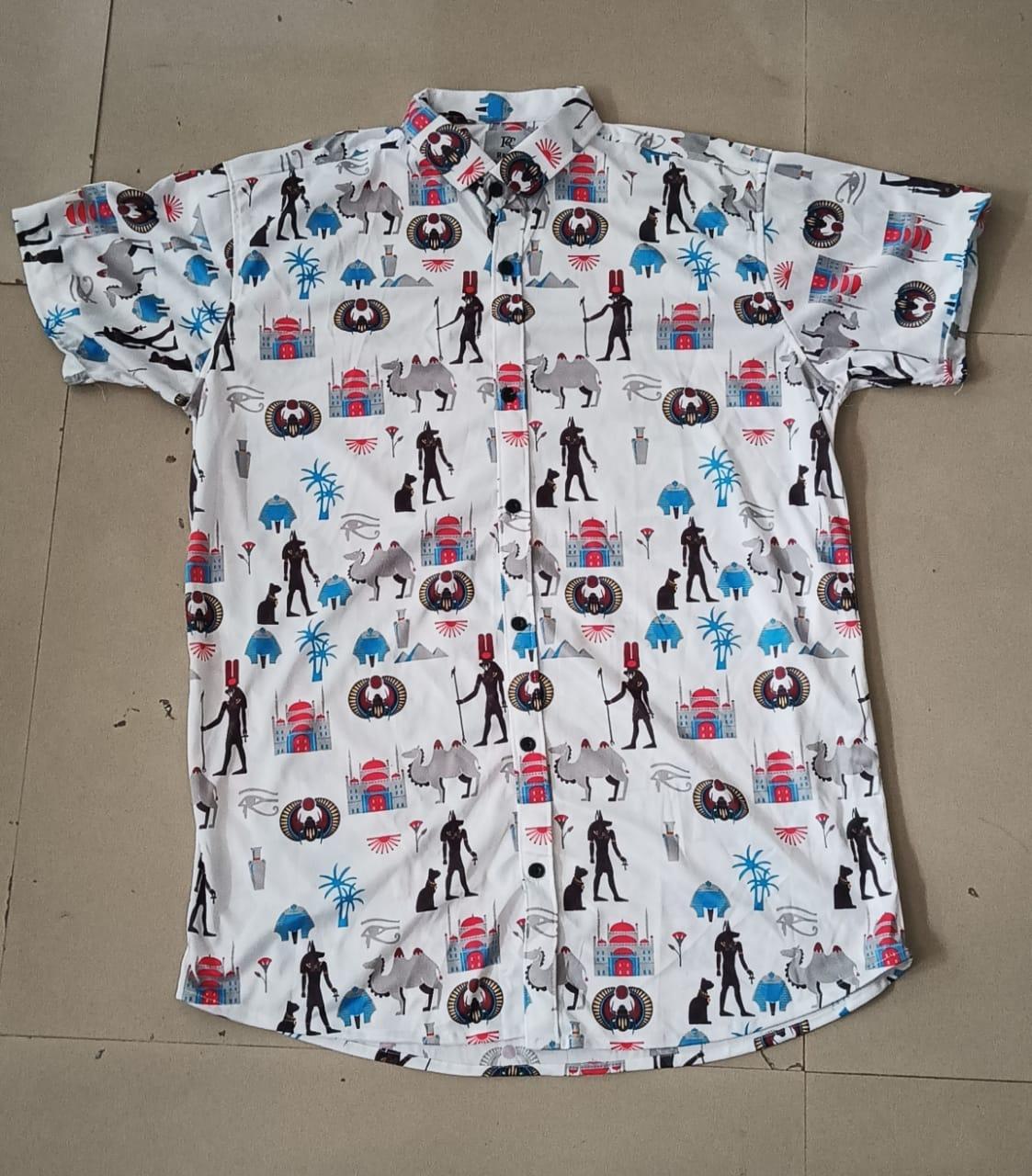 Lycra Premium Printed Men's Shirt