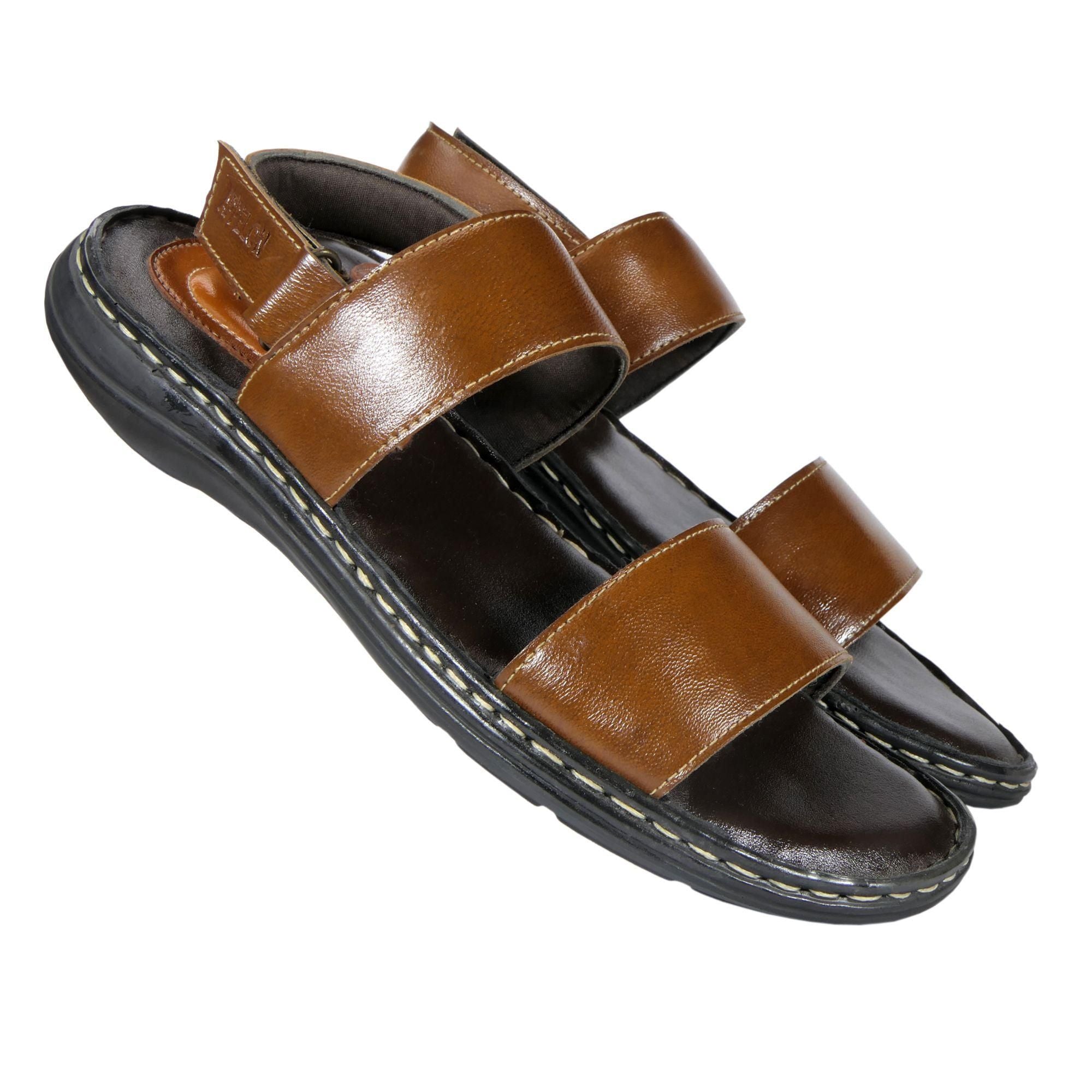 "StrideEase" Men's Leather Sandals